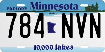 MN license plate 784NVN
