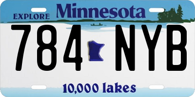MN license plate 784NYB