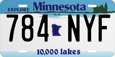 MN license plate 784NYF