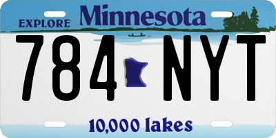 MN license plate 784NYT