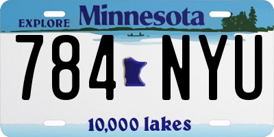 MN license plate 784NYU