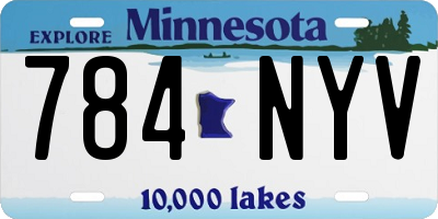 MN license plate 784NYV