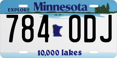 MN license plate 784ODJ