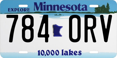 MN license plate 784ORV