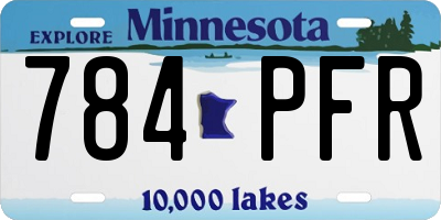 MN license plate 784PFR