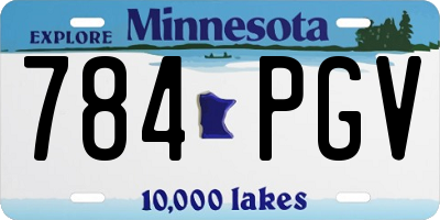 MN license plate 784PGV