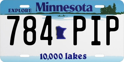 MN license plate 784PIP