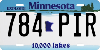 MN license plate 784PIR