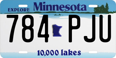 MN license plate 784PJU