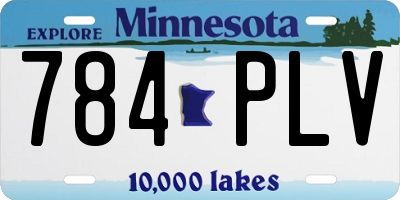 MN license plate 784PLV
