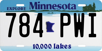 MN license plate 784PWI