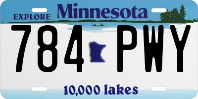 MN license plate 784PWY