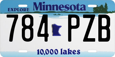 MN license plate 784PZB