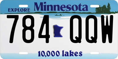 MN license plate 784QQW
