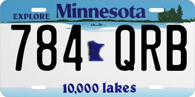 MN license plate 784QRB