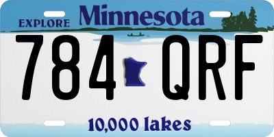 MN license plate 784QRF