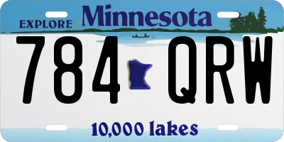 MN license plate 784QRW