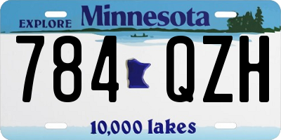 MN license plate 784QZH