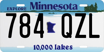 MN license plate 784QZL