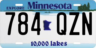 MN license plate 784QZN