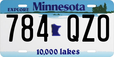 MN license plate 784QZO