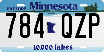 MN license plate 784QZP