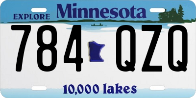 MN license plate 784QZQ