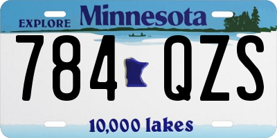 MN license plate 784QZS