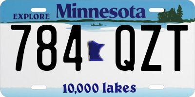MN license plate 784QZT