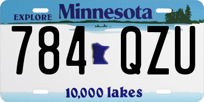 MN license plate 784QZU