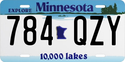 MN license plate 784QZY