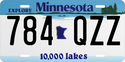 MN license plate 784QZZ