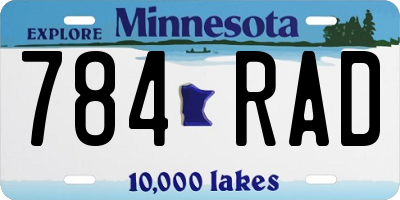 MN license plate 784RAD