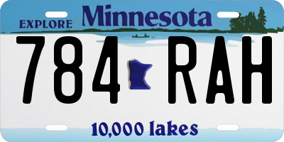 MN license plate 784RAH