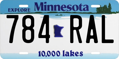 MN license plate 784RAL