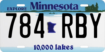 MN license plate 784RBY