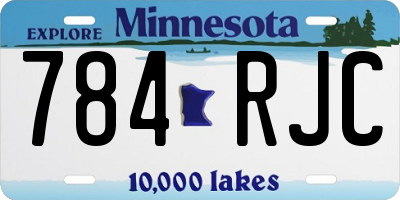 MN license plate 784RJC