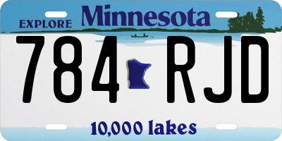 MN license plate 784RJD