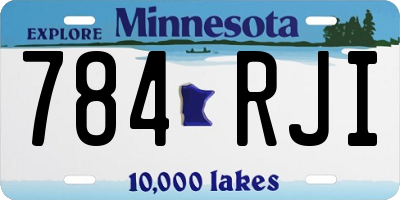 MN license plate 784RJI