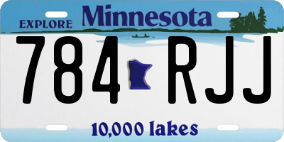 MN license plate 784RJJ