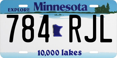 MN license plate 784RJL