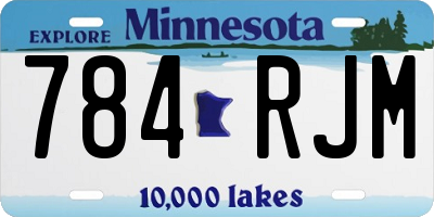 MN license plate 784RJM