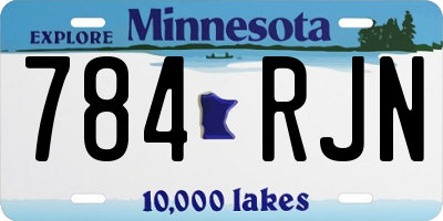 MN license plate 784RJN