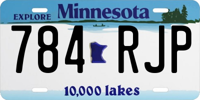 MN license plate 784RJP