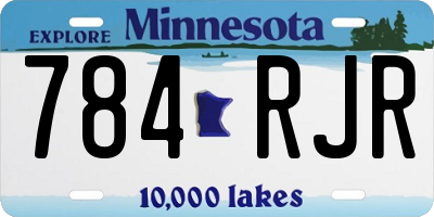 MN license plate 784RJR