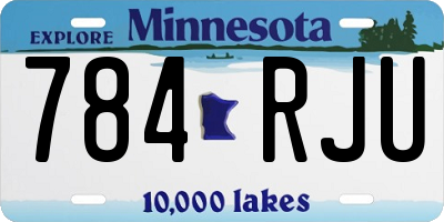 MN license plate 784RJU