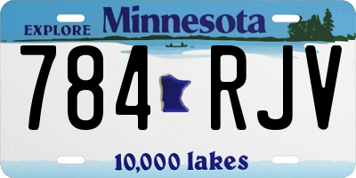 MN license plate 784RJV