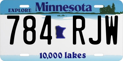 MN license plate 784RJW
