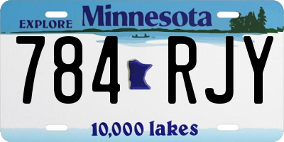 MN license plate 784RJY