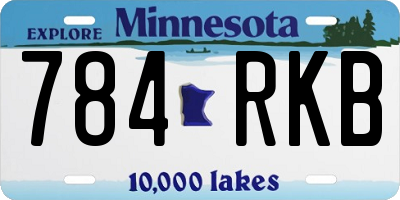 MN license plate 784RKB